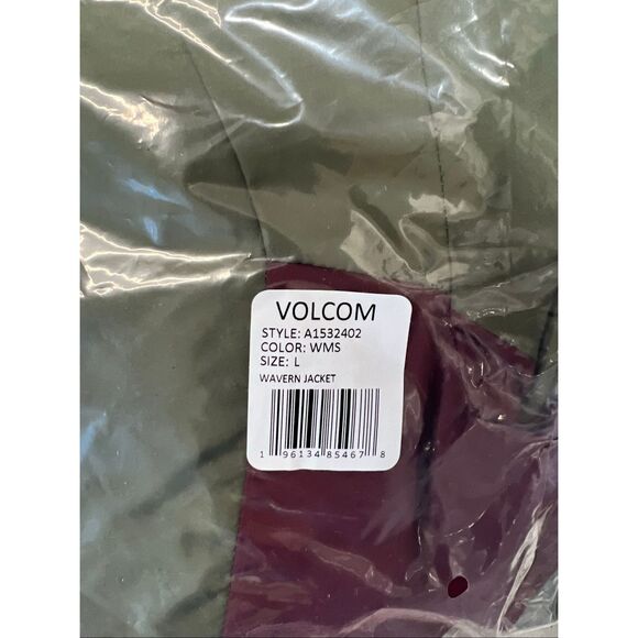 Volcom NWT Wavern Windbreaker Jacket Winter Moss Large - Picture 5 of 5